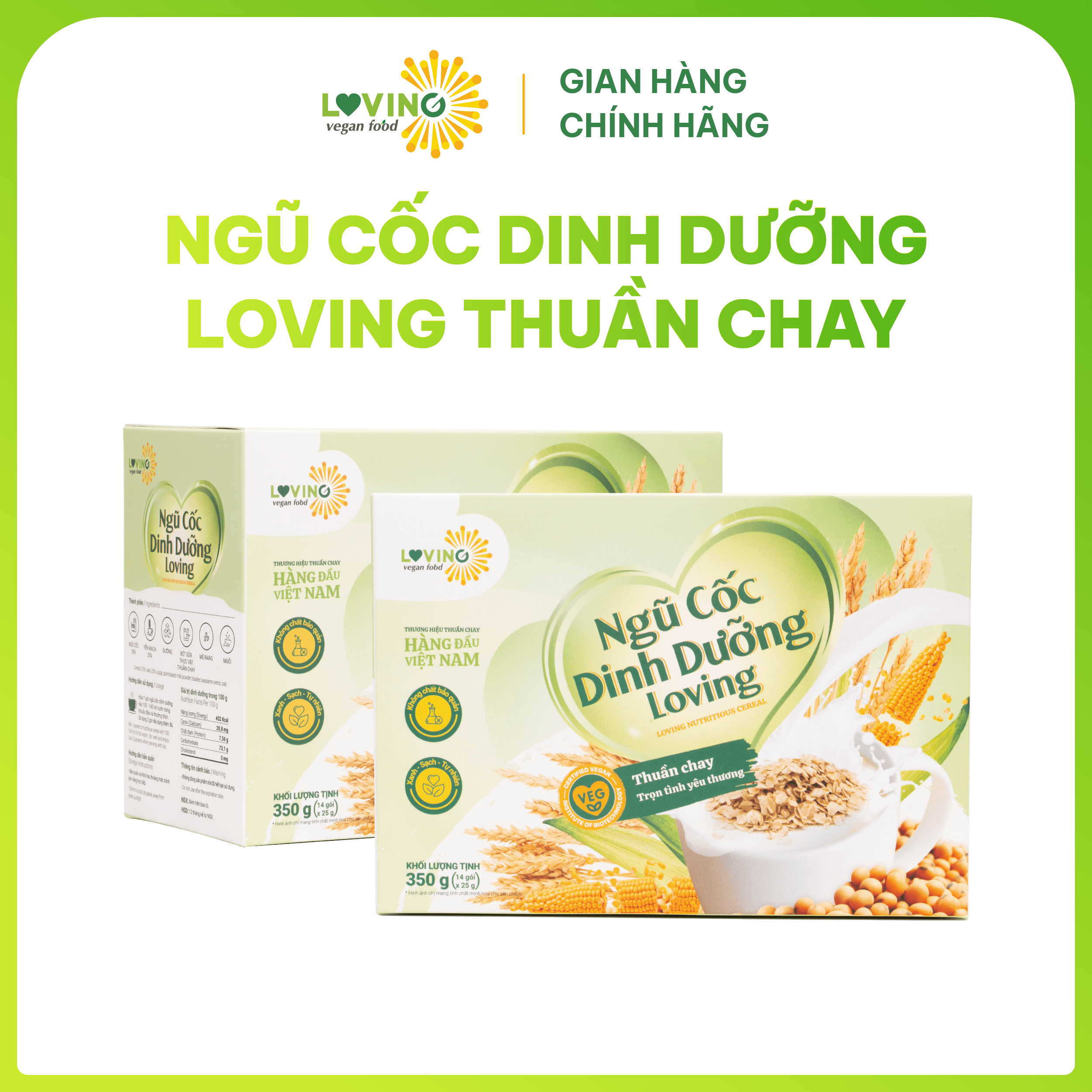 Ngũ Cốc Dinh Dưỡng Loving Thuần Chay Gói 25gram