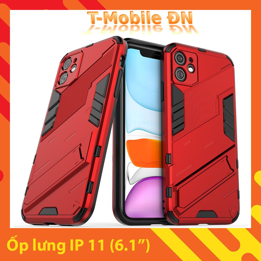 Ốp lưng cho iPhone 11, Ốp chống sốc Iron Man PUNK cao cấp kèm giá đỡ cho iPhone 11