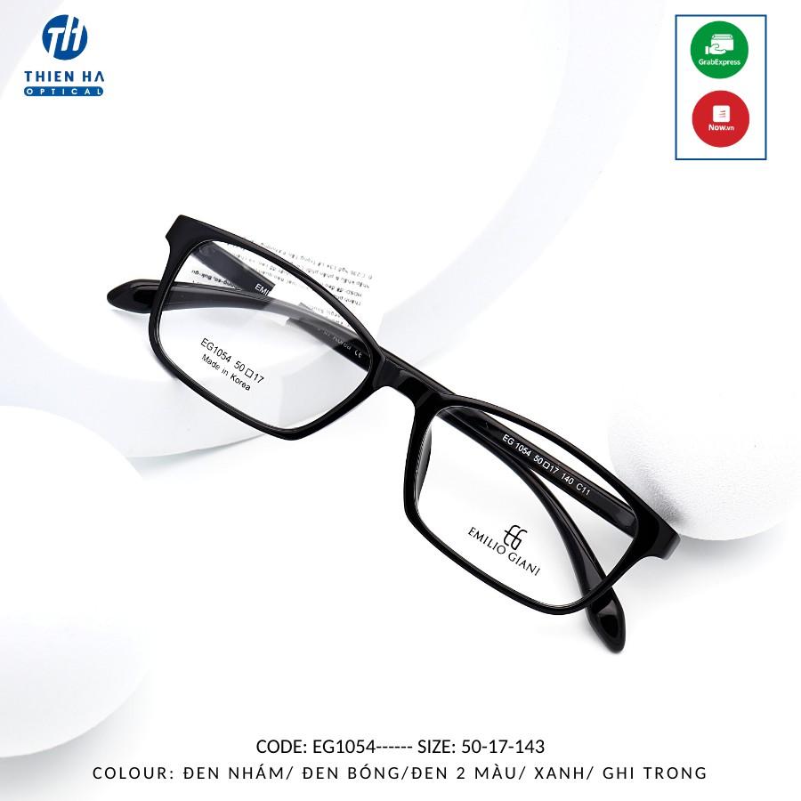 Gọng kính vuông Thiên HÀ Opical nhập khẩu Hàn Quốc, chất liệu nhựa dẻo, an toàn cho da,unisex nhiều màu dễ đeo EG1054