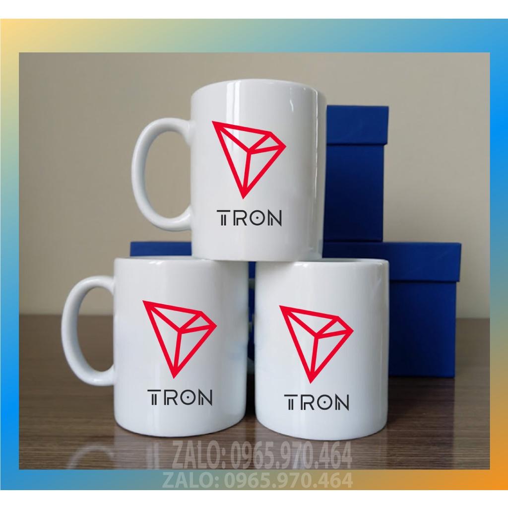 Ly Sứ Có Quai Họa Tiết Đồng Coin TRON - In hình lên ly sứ, cốc theo yêu cầu của bạn - HÌNH LỚP, CÔNG TY