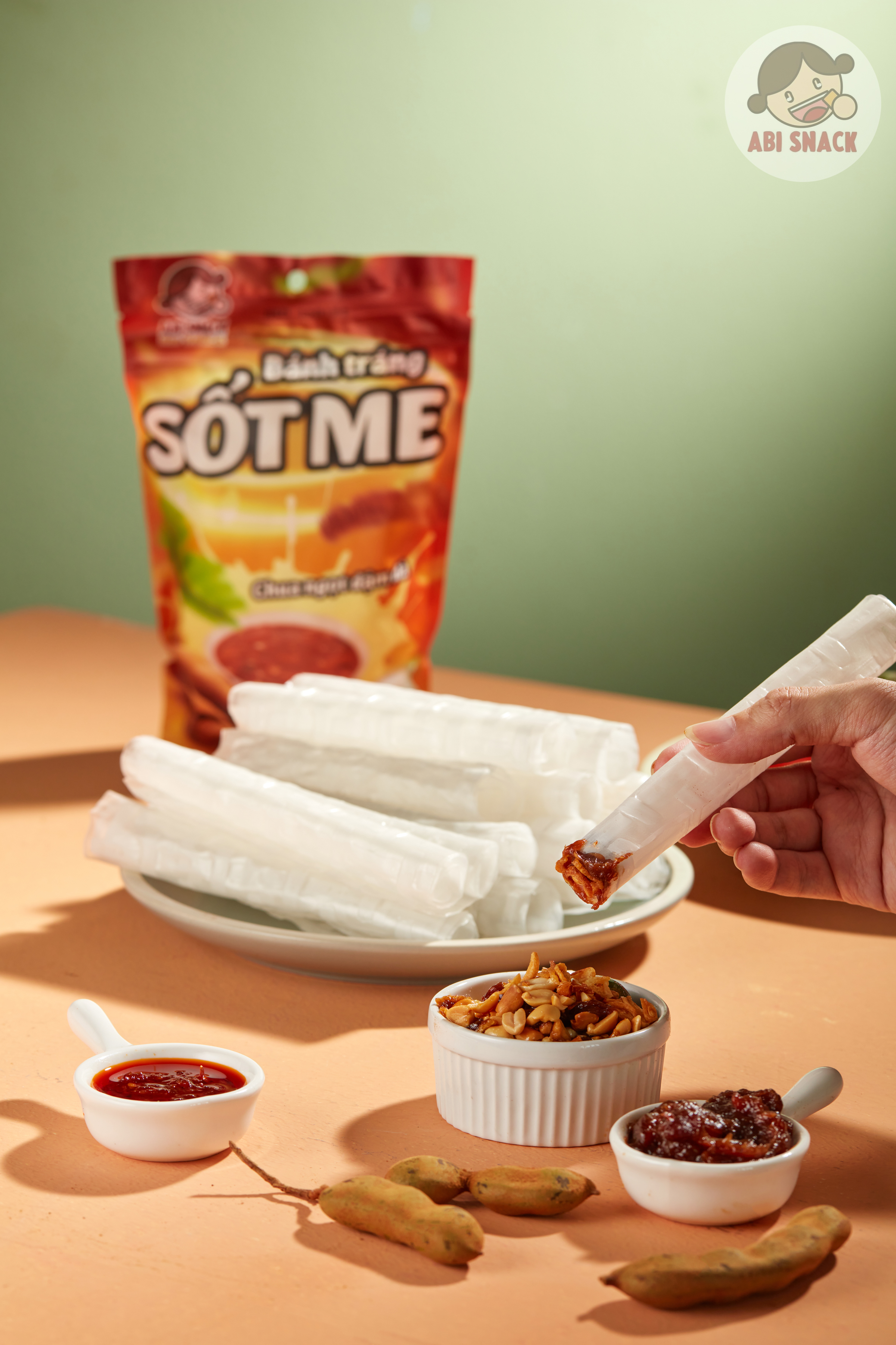 Bánh Tráng Sốt Me - Bánh Tráng Chấm Me ABI SNACK