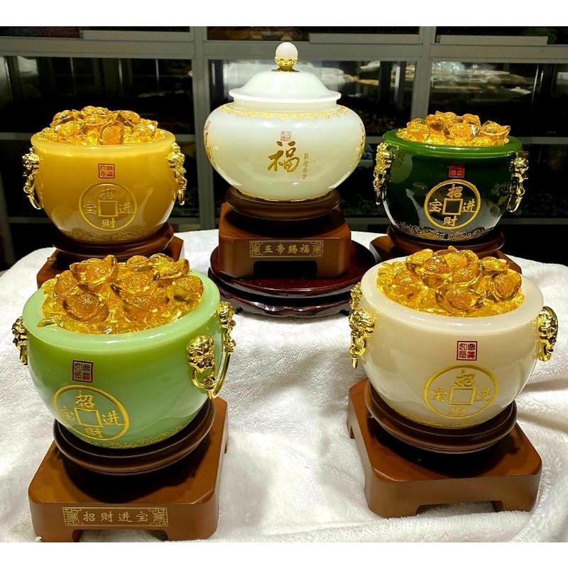 Bát Tụ Bảo Phong thuỷ  Đá Ngọc Chiêu Tài Lộc, kích thước 15cm, 20cm Có đế đẹp