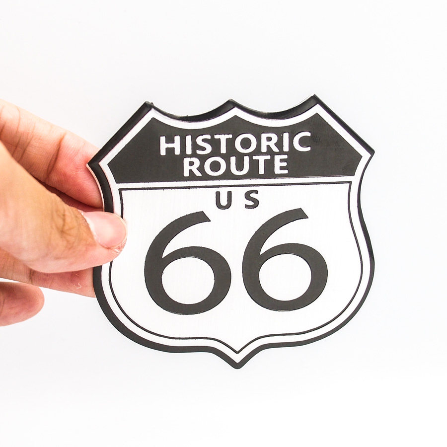 Sticker hình dán Metal Route 66 Huyền Thoại