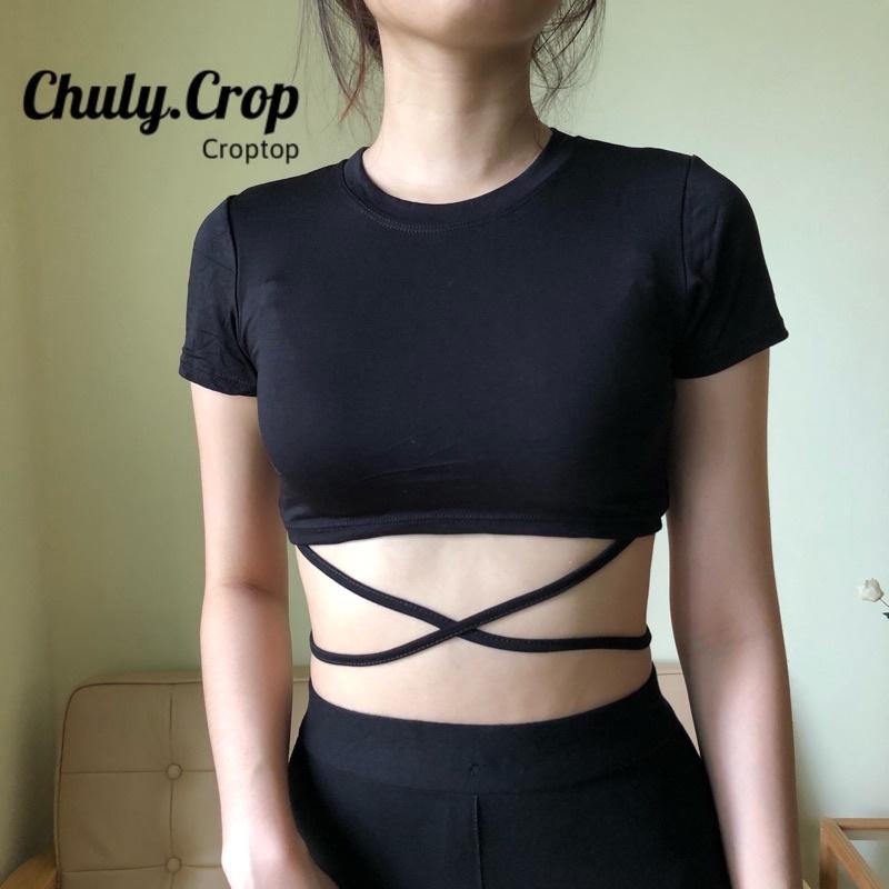 Áo croptop đan dây eo siêu xinhchất vải đẹp, mịn - mỏng - mátBao ôm form