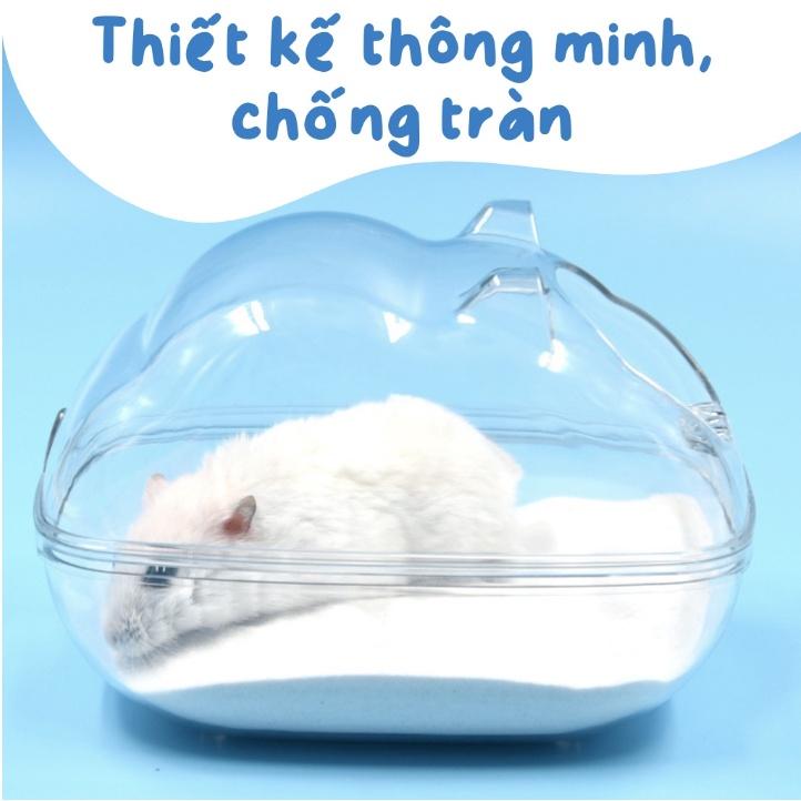 Toilet cho hamster trong suốt kèm xẻng