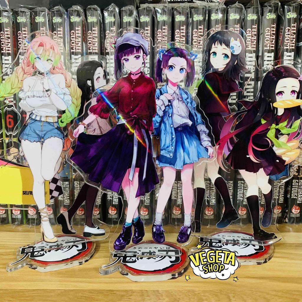 Mô Hình Tượng Standee Acrylic Mica 2 mặt Thanh Gươm Diệt Quỷ - Kimetsu No Yaiba - Tanjiro Nezuko Zenitsu Inosuke Kanroji