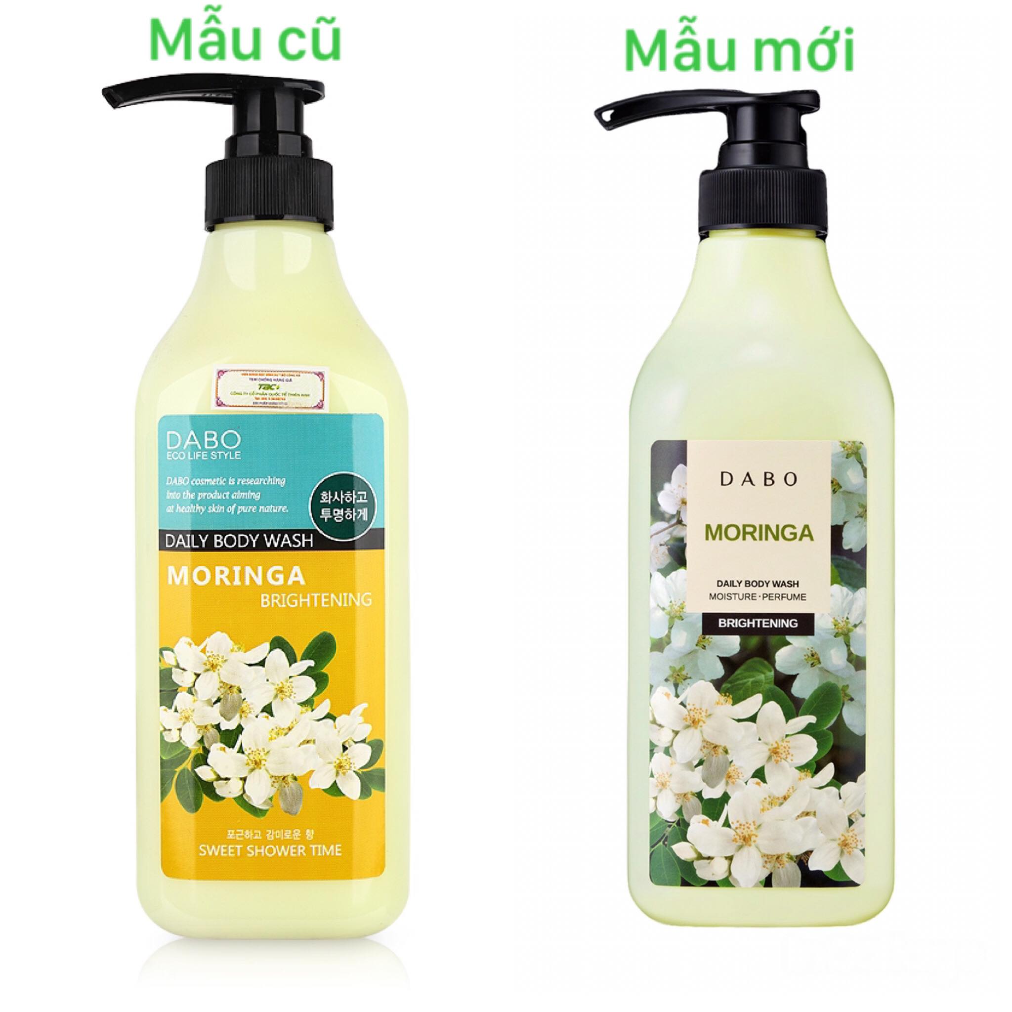 Sữa tắm trắng mịn da Hàn Quốc hương hoa chùm ngây thơm mát quyến rũ Dabo Moringa (750ml) – Hàng Chính Hãng