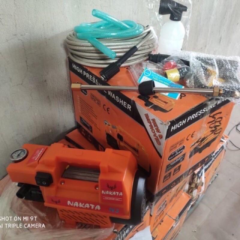 Máy rửa xe gia đình Nakata N3 tặng bình xà bông