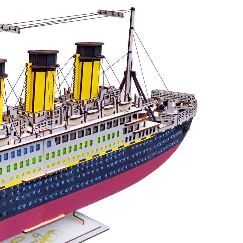 Đồ chơi gỗ mô hình lắp ráp 3D- Tàu Titanic Siêu To cắt laser