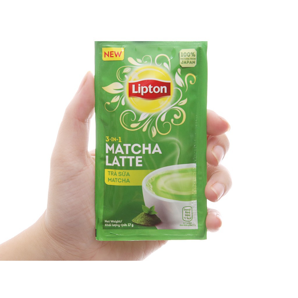 Hộp 8 Gói Trà Sữa Lipton - Vị Matcha 17g/gói
