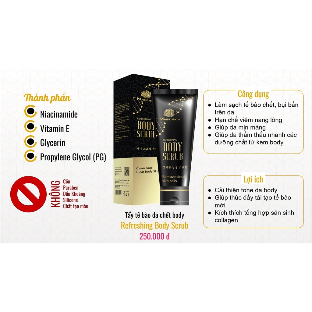Tẩy Da Chết Toàn Thân Magic Skin - Body Scrub Gel 350ml