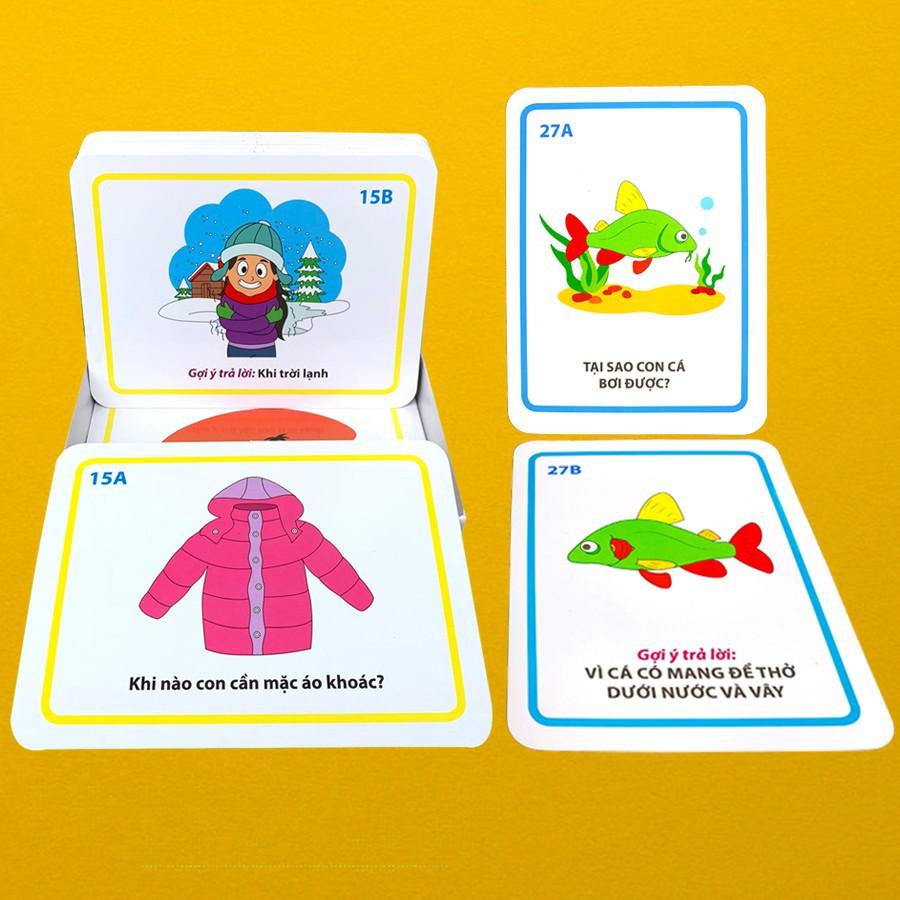 Bộ Thẻ Học Phát Triển Ngôn Ngữ Và Giao Tiếp Cho Bé- 300 Flashcard Câu Hỏi Và Trả Lời