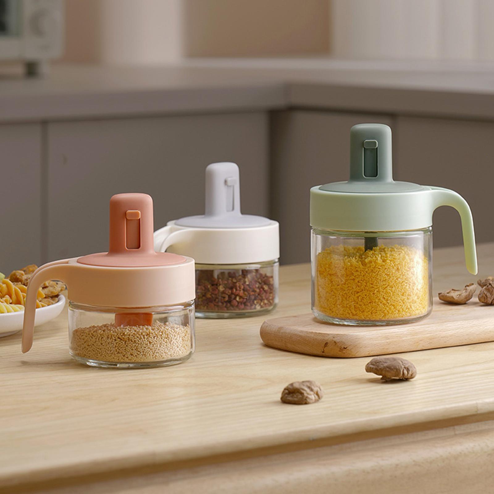 Household Seasoning Jar with Lids Spoon Spice Bottle, for Pepper Seasoning Spice