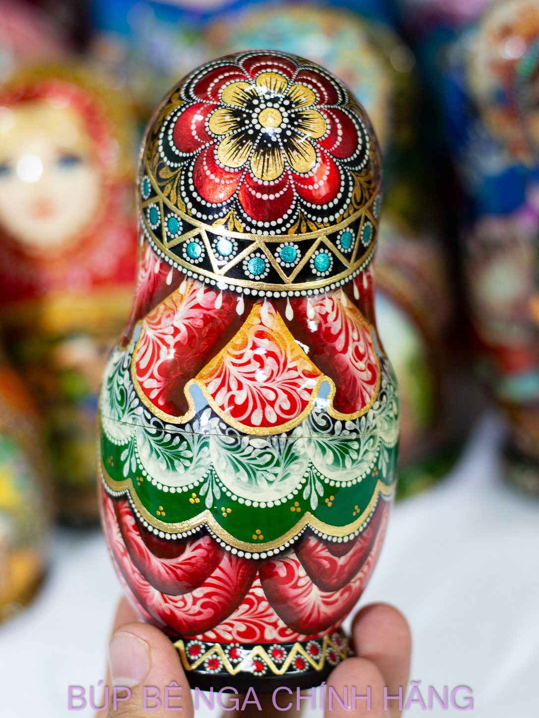 BỘ BÚP BÊ NGA MATRYOSHKA CAO CẤP 5 LỚP 16CM HOA VĂN "VỞ BALE HỒ THIÊN NGA" RẤT ĐẸP VÀ SANG TRỌNG