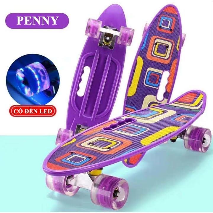 Ván Trượt Skateboard Keentore Penny Cầm Tay Nhiều Màu Có Đèn Led