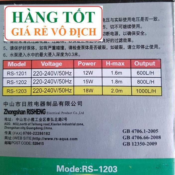 Bơm chìm hồ cá 220v: 3 loại 15w, 16w, 18w