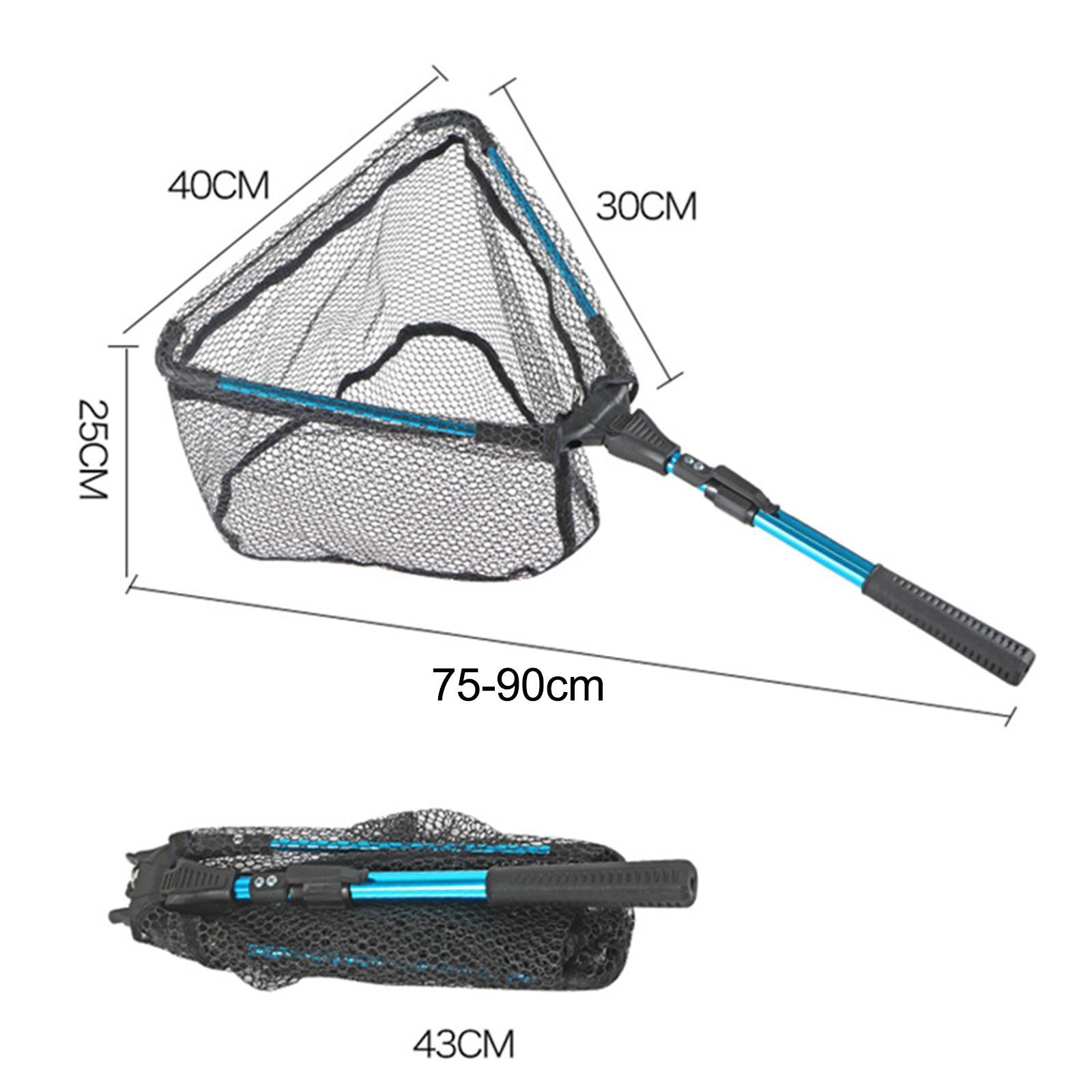 Fishing Mesh Net Fishing Accessories Lightweight Landing Net Fishing Collapsible Fish Net for Catfish Trout Freshwater Saltwater Sea Fishing