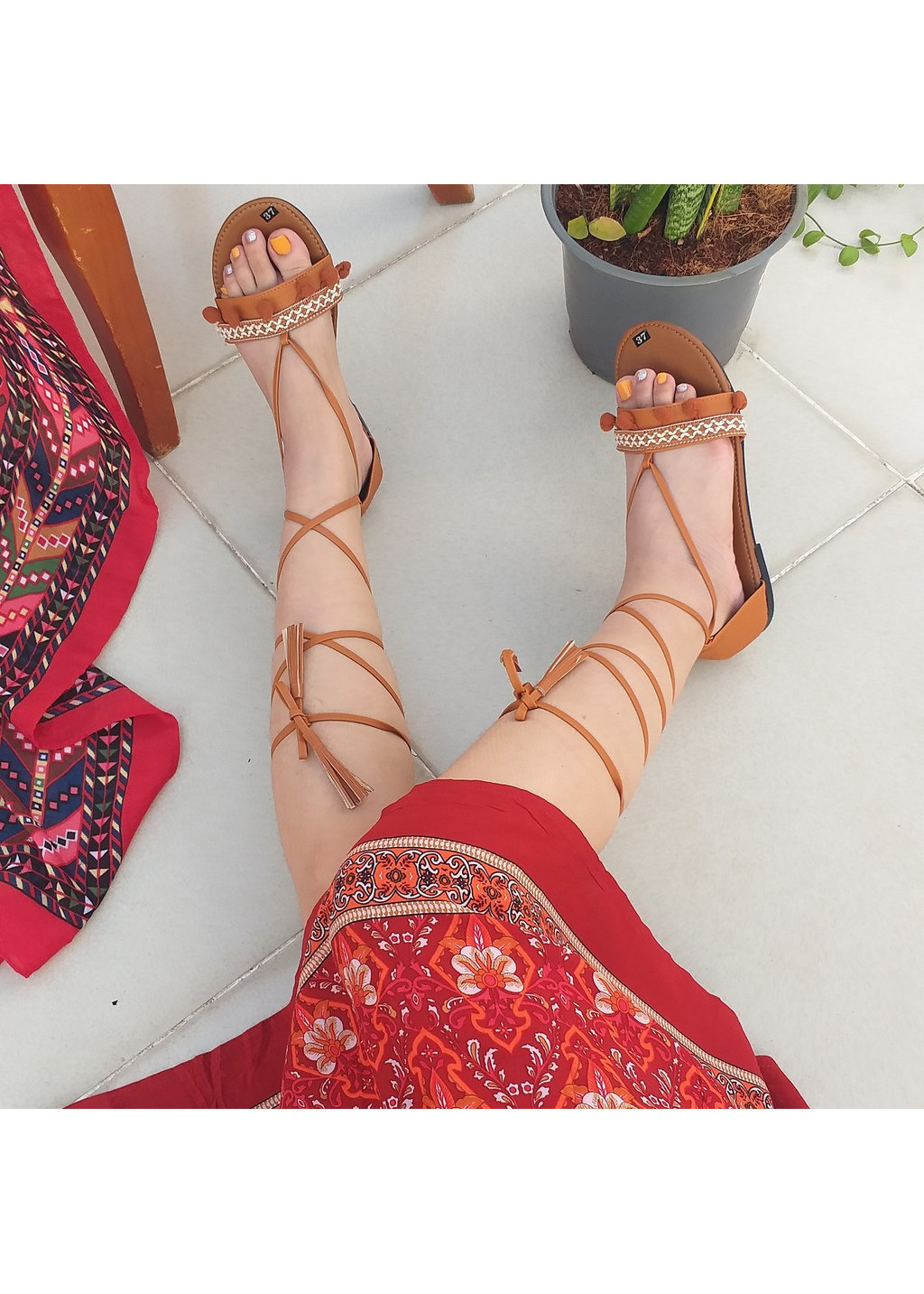 Giày Sandal Phong Cách Boho