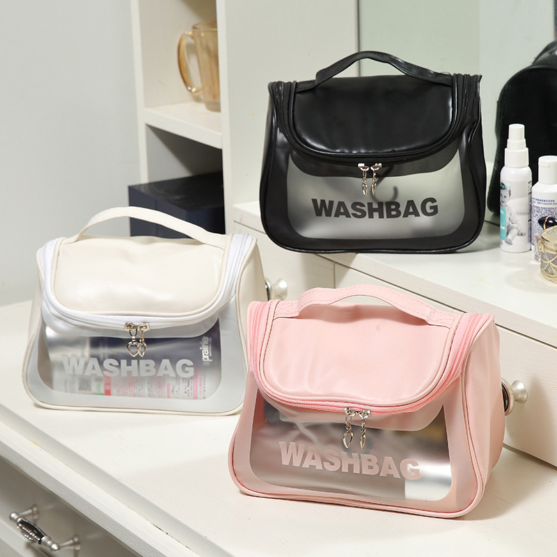 Túi đựng mỹ phẩm trong suốt WASHBAG đồ trang điểm du lịch chống thấm nước