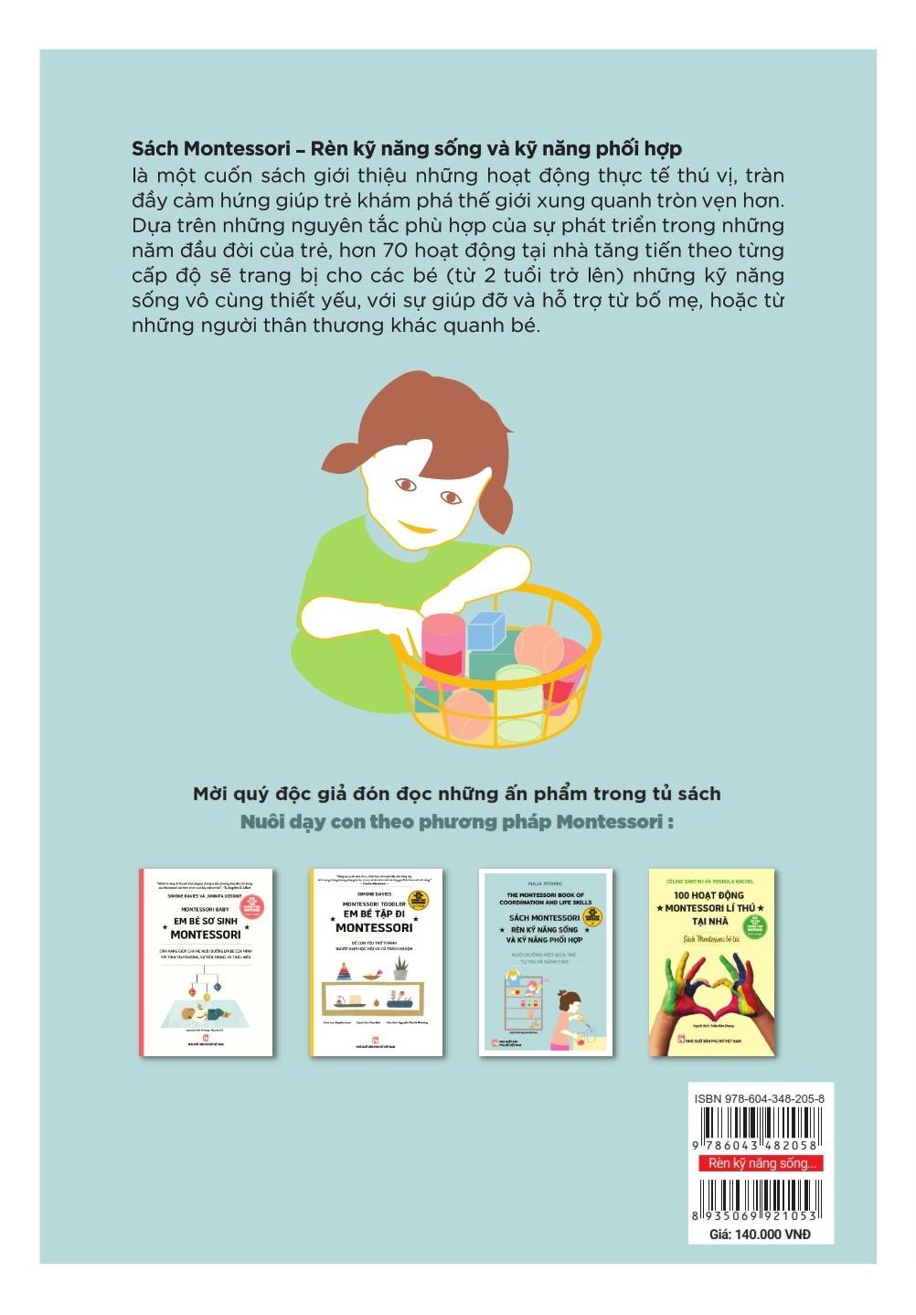 Sách Montessori - Rèn Kỹ Năng Sống Và Kỹ Năng Phối Hợp