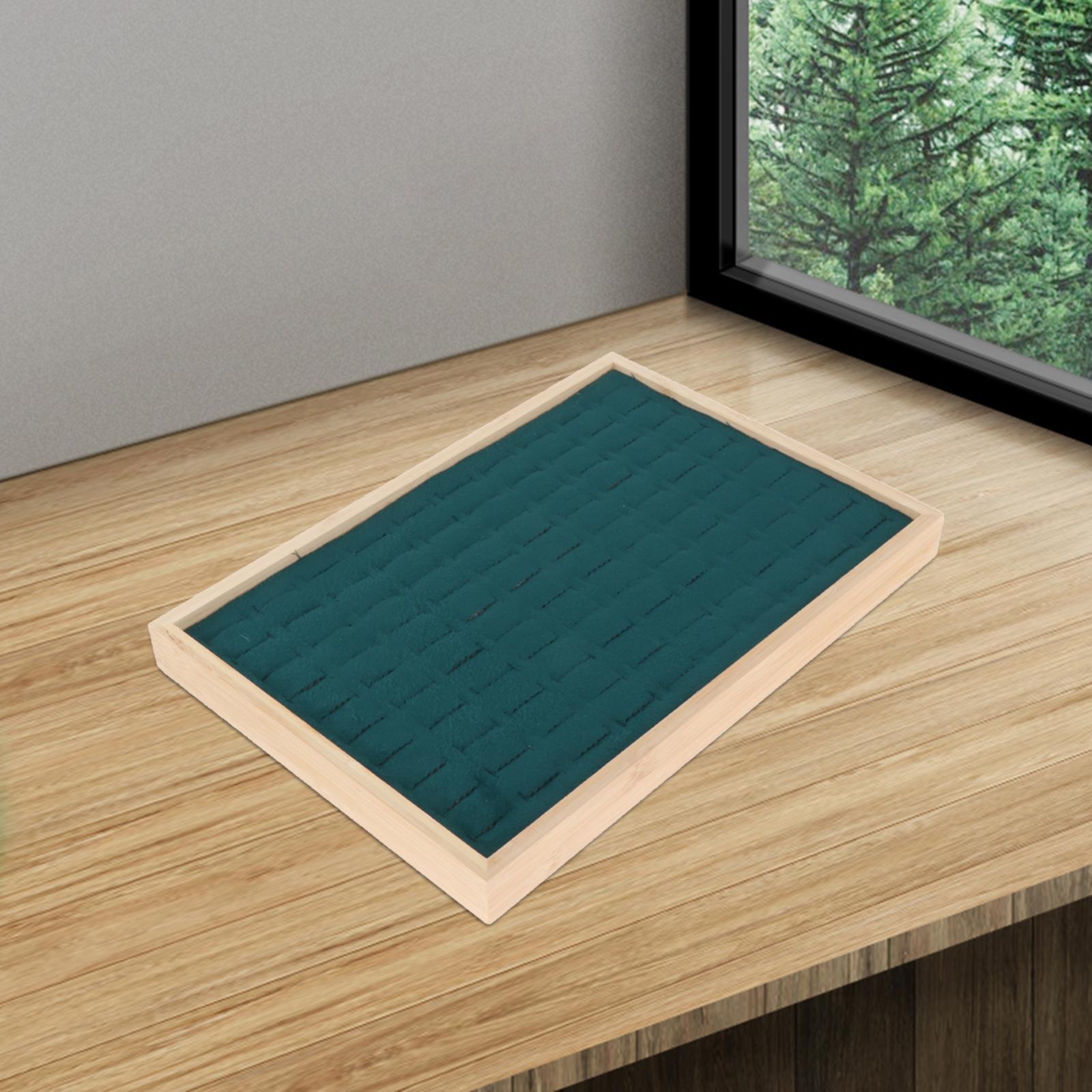 Stackable Jewelry Storage Tray Flannel Wrapped for Bracelet Drawers Closet