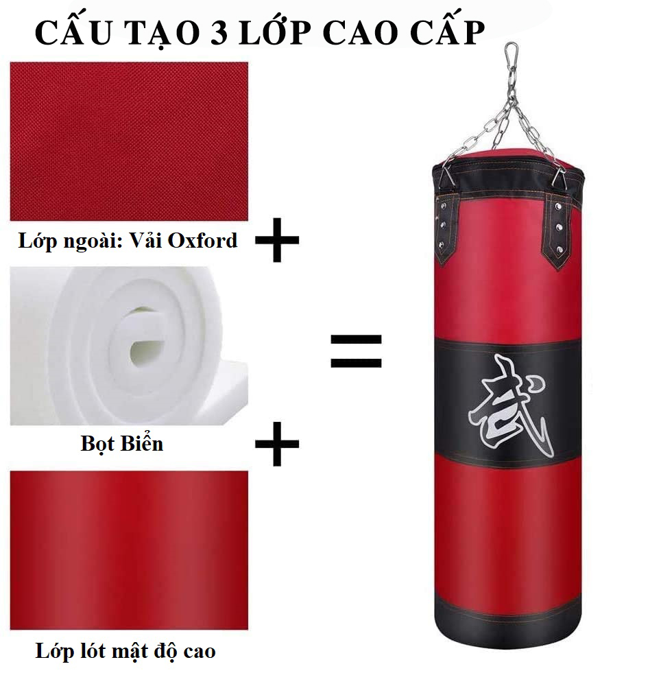 Bộ Vỏ Bao Đấm Bốc Treo Tường 3 Lớp Cao Cấp – Chọn Size - Mua 1 Tặng 7 Phụ Kiện Tập Luyện Siêu Bền Tập Boxing, Tập MMA – Dây Quấn Dài – Chính Hãng Dododios