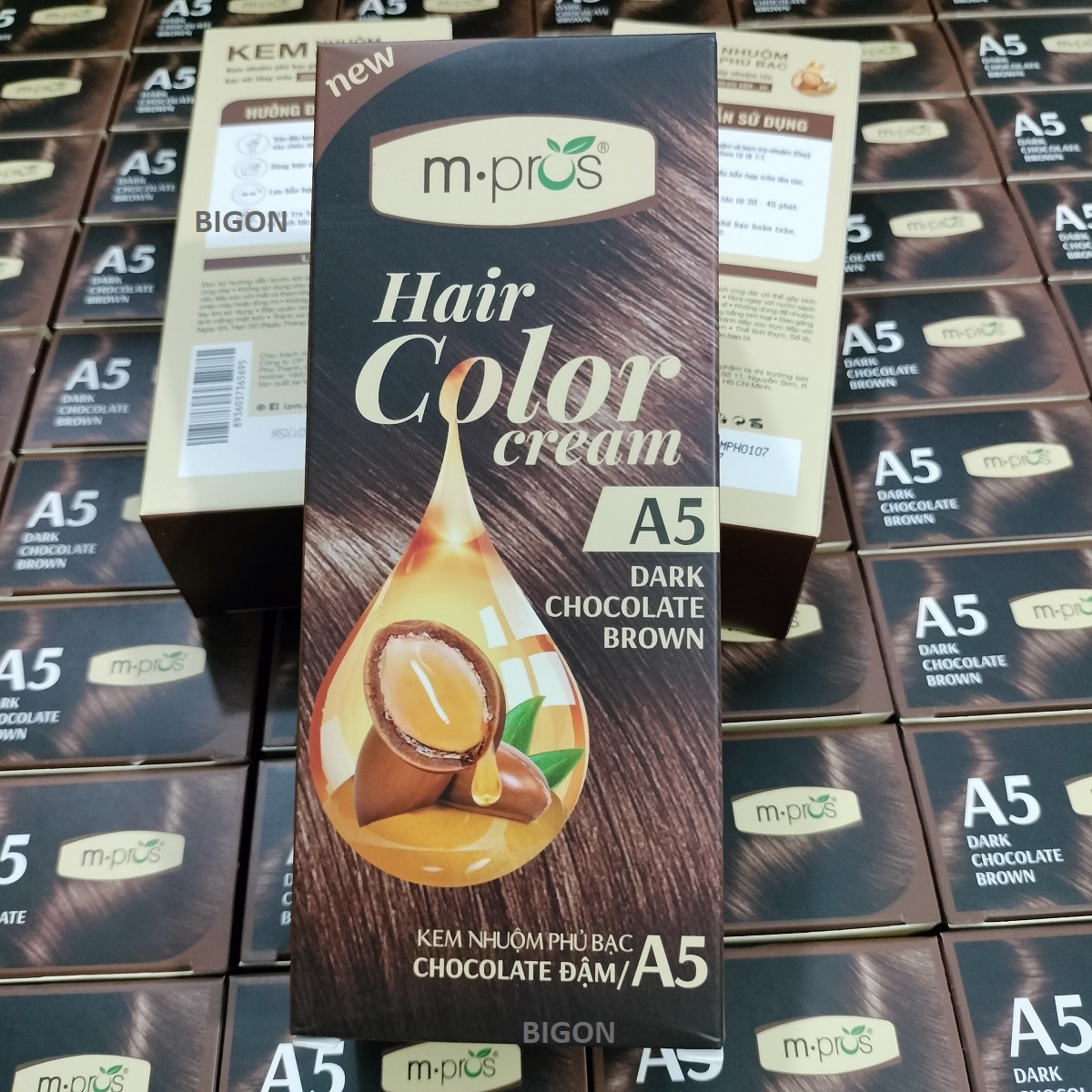 [Đủ Màu] Kem Nhuộm Phủ Bạc M.Pros [Đen/ Nâu Đen/ Nâu Hạt Dẻ/ Nâu Cà Phê/ Nâu Socola Đậm