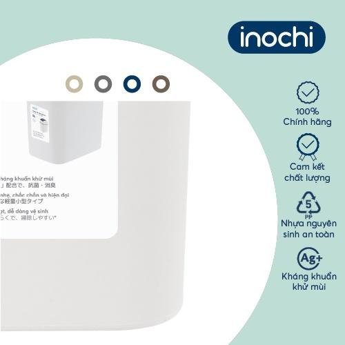 Thùng rác nắp lật Inochi 5L Thân Trắng kem + Nắp Ghi sữa/ Xanh chàm/ Nâu café/ Be sữa