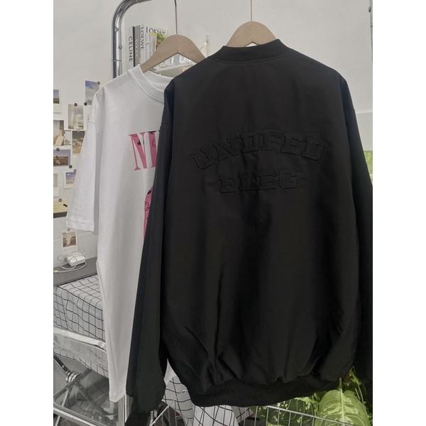 Áo bomber dù thêu da siêu hot áo bomber unisex hàn quốc
