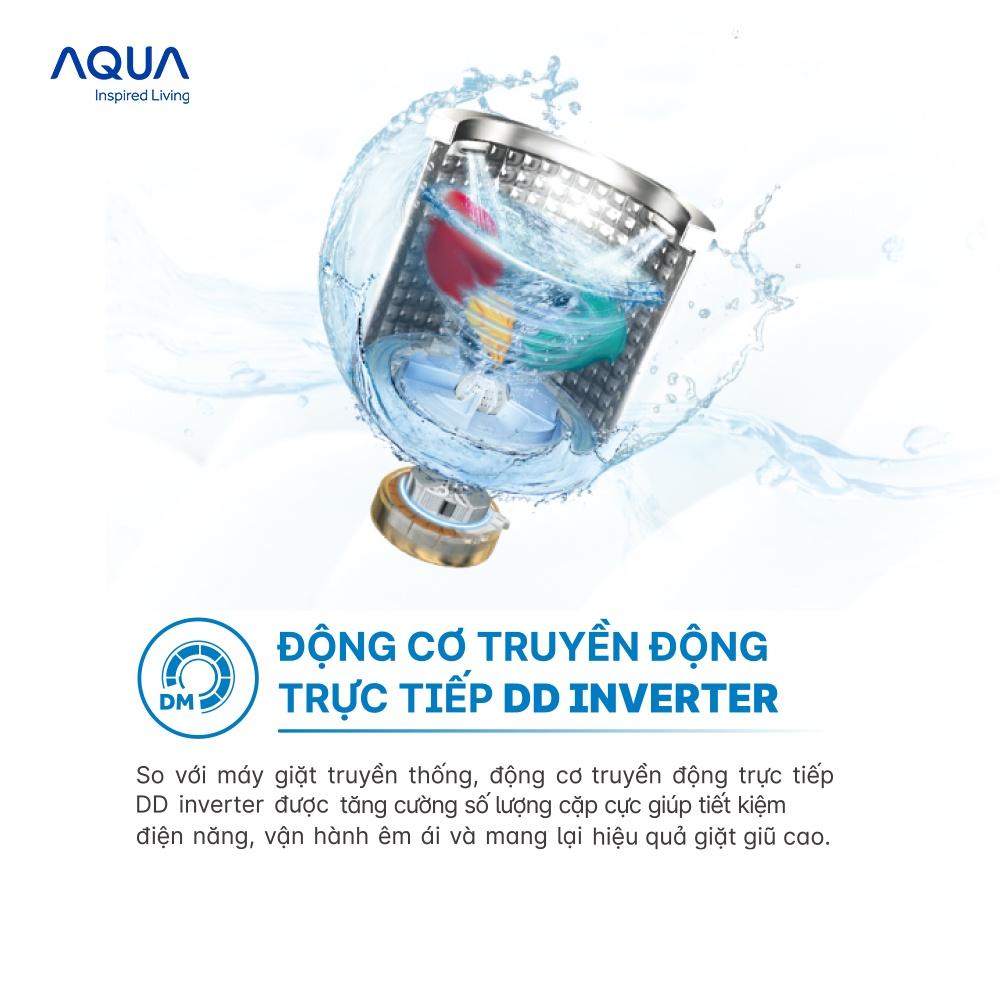 Máy giặt cửa trên 10kg Aqua AQW-DR101GT.BK - Hàng chính hãng - Chỉ giao HCM, Hà Nội, Đà Nẵng, Hải Phòng, Bình Dương, Đồng Nai, Cần Thơ