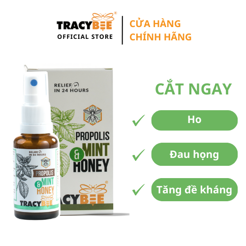 Keo Ong Propolis vị bạc hà hỗ trợ ngăn ngừa ho, viêm họng ở người lớn