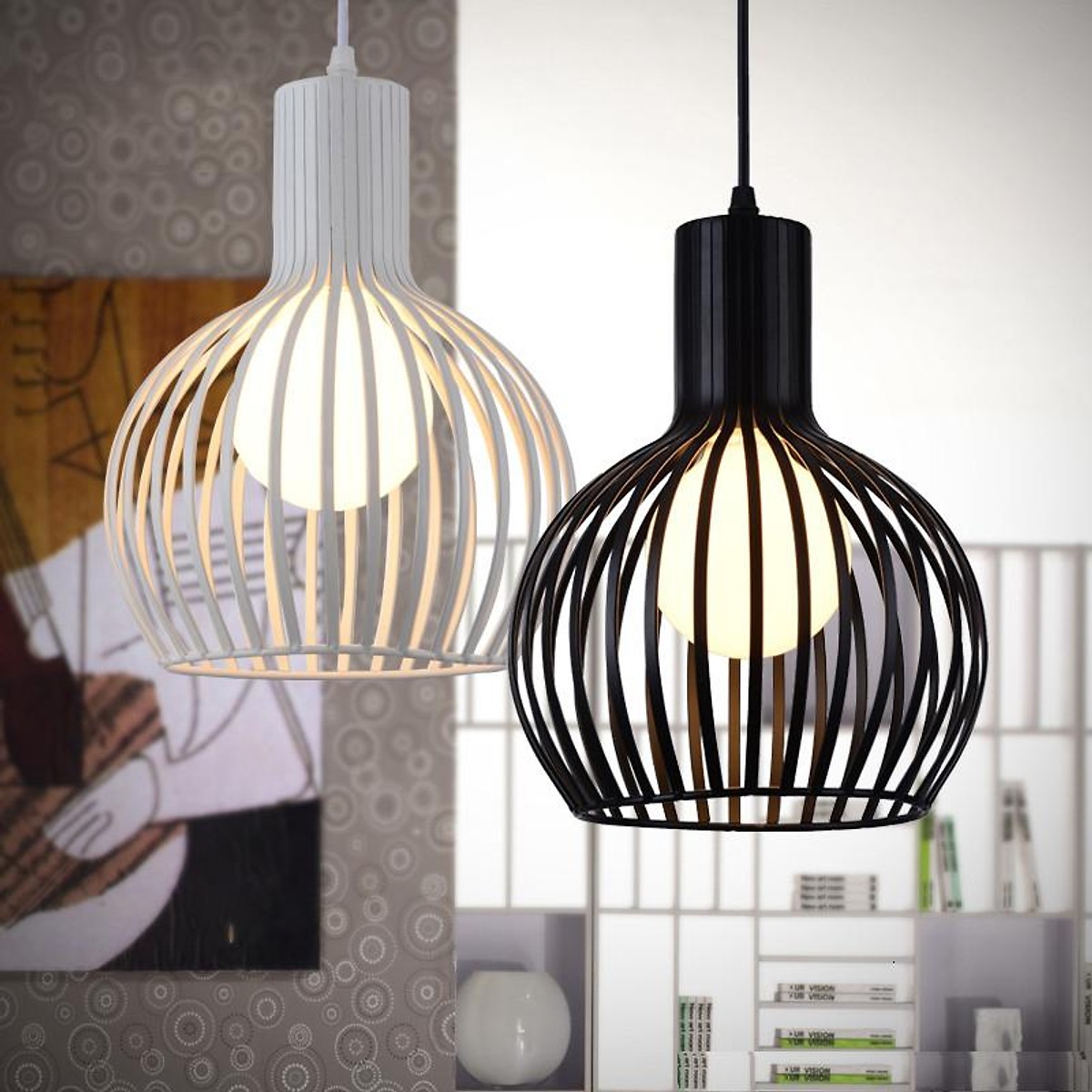 Đèn Thả Trần Trang Trí Lồng Nơm FLY - Tặng Kèm Bóng LED - Đèn Trang Trí OPTICAL LAMP