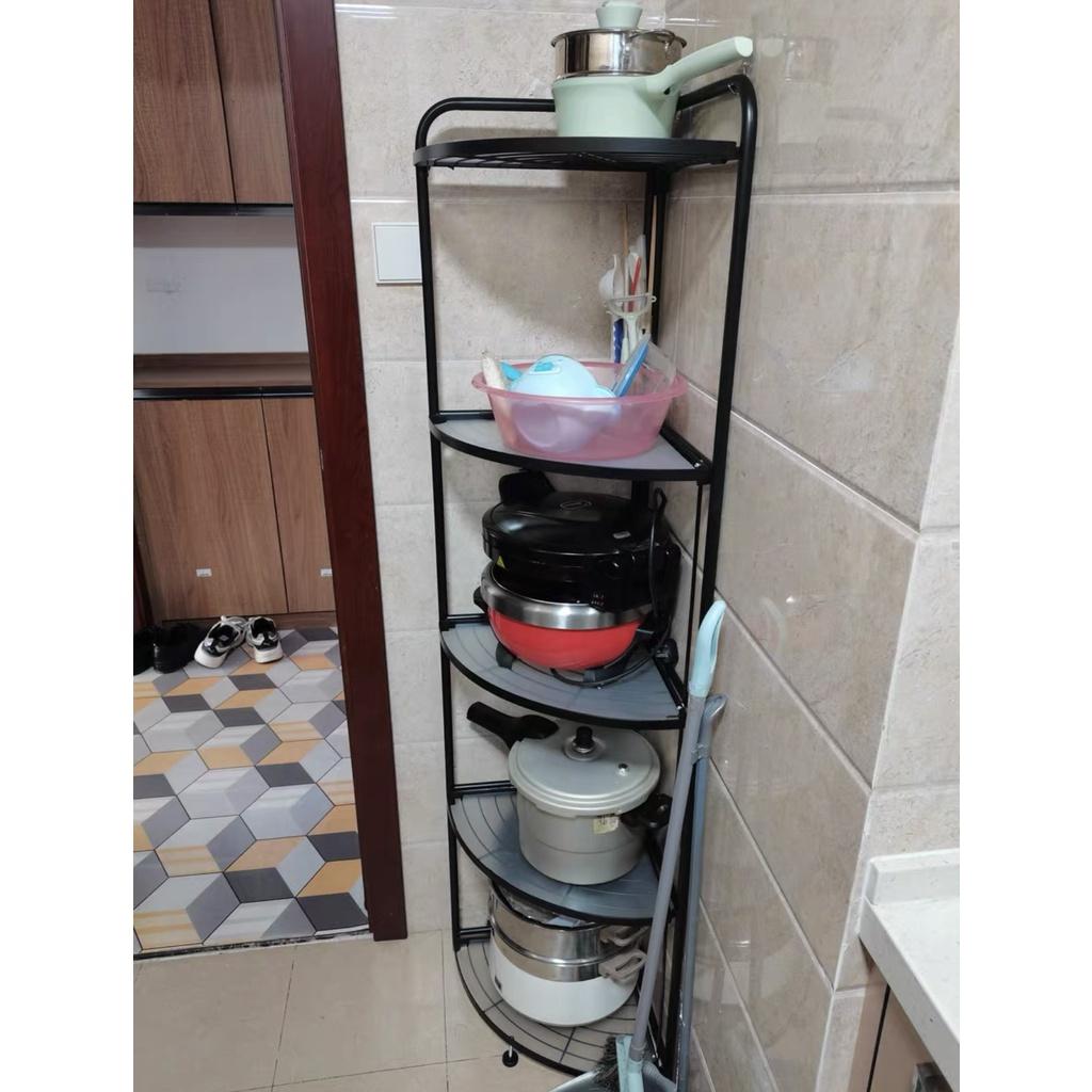 Kệ Xếp Mở Góc Tường ️ Siêu Hot ️ Kệ Góc Tường Thép Carbon Mạ Sơn Tĩnh Điện 3-4 Tầng