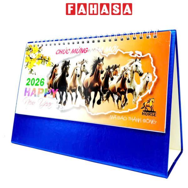 Lịch Bàn Chữ A 2026 - Mã Đáo Thành Công - Văn Khoa