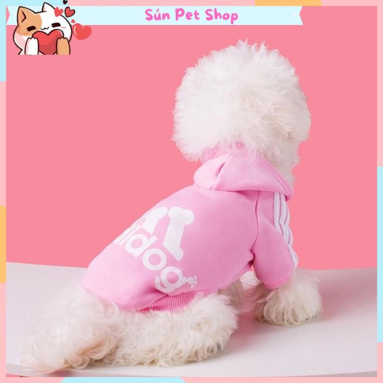 Áo nỉ Hoodie Adidog cho thú cưng, áo mùa đông cho chó mèo