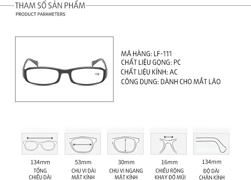 Kính viễn thị lão thị nam nữ gọng cao cấp