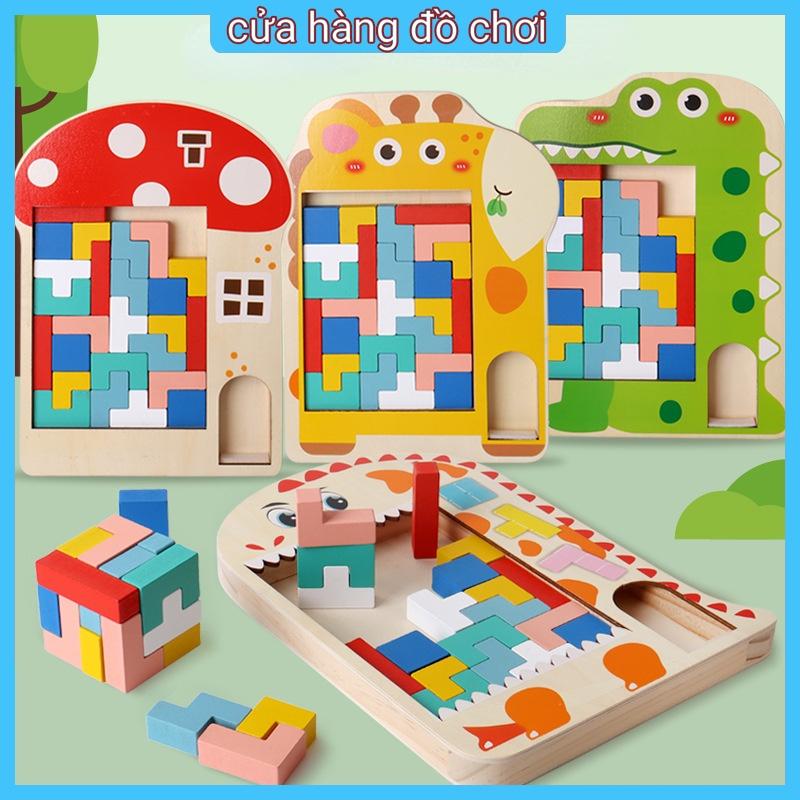 Đồ chơi trẻ em Xếp Hình Bằng Gỗ Cho Bé