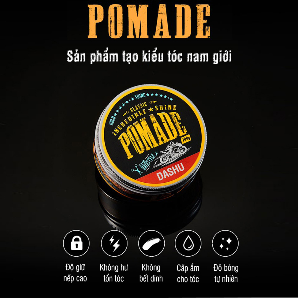 Sáp vuốt tóc nam tạo bóng DASHU Classic Incredible Shine 100g pomade tạo kiểu tóc nam giới vào nếp mạnh mẽ, giữ form lâu JN-PM02