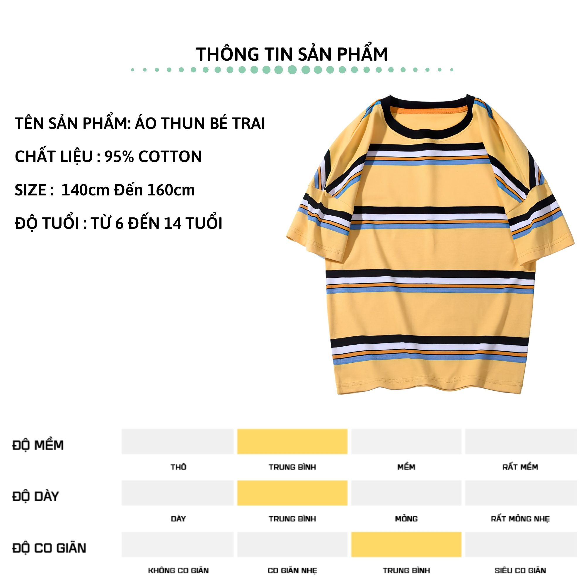 Áo thun bé trai ngắn tay size đại 27Kids áo cộc nam 100% Cotton cho trẻ từ 4-14 tuổi BSTS20