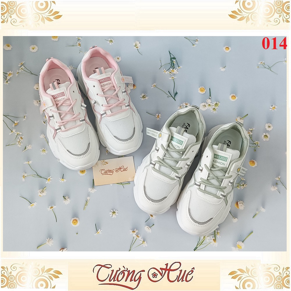 Giày Thể Thao Nữ Buộc Dây Hoa Cúc Đế Cao - Hàng Quảng Châu -014