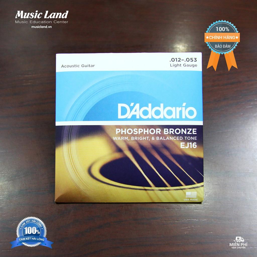 Dây Đàn Guitar Acoustic D'Addario EJ16 - Hàng Chính Hãng