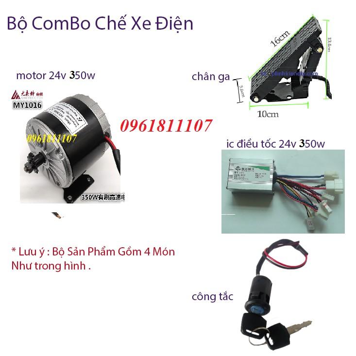 combo Xe điện 24V 350w dùng chân ga