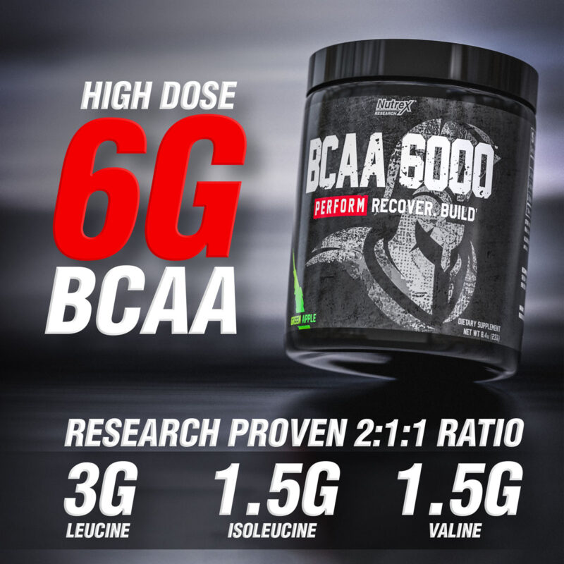 [Chính Hãng] Nutrex BCAA 6000 (30 Serving), Hỗ Trợ Tăng Cơ Phục Hồi, 6G BCAA Tỉ Lệ 2:1:1