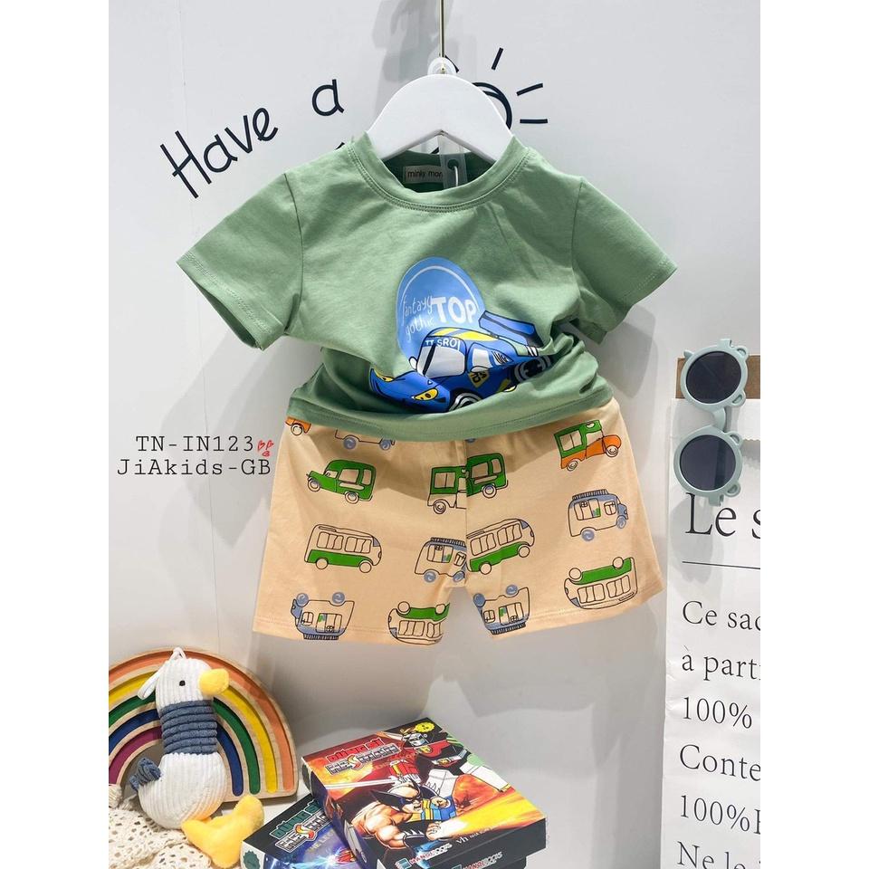 &quot;Đồ Bộ Bé Trai Bé Gái Minky Mom, Quần áo trẻ em vải Cotton 100% mềm mịn thoáng mát an toàn cho bé NN36