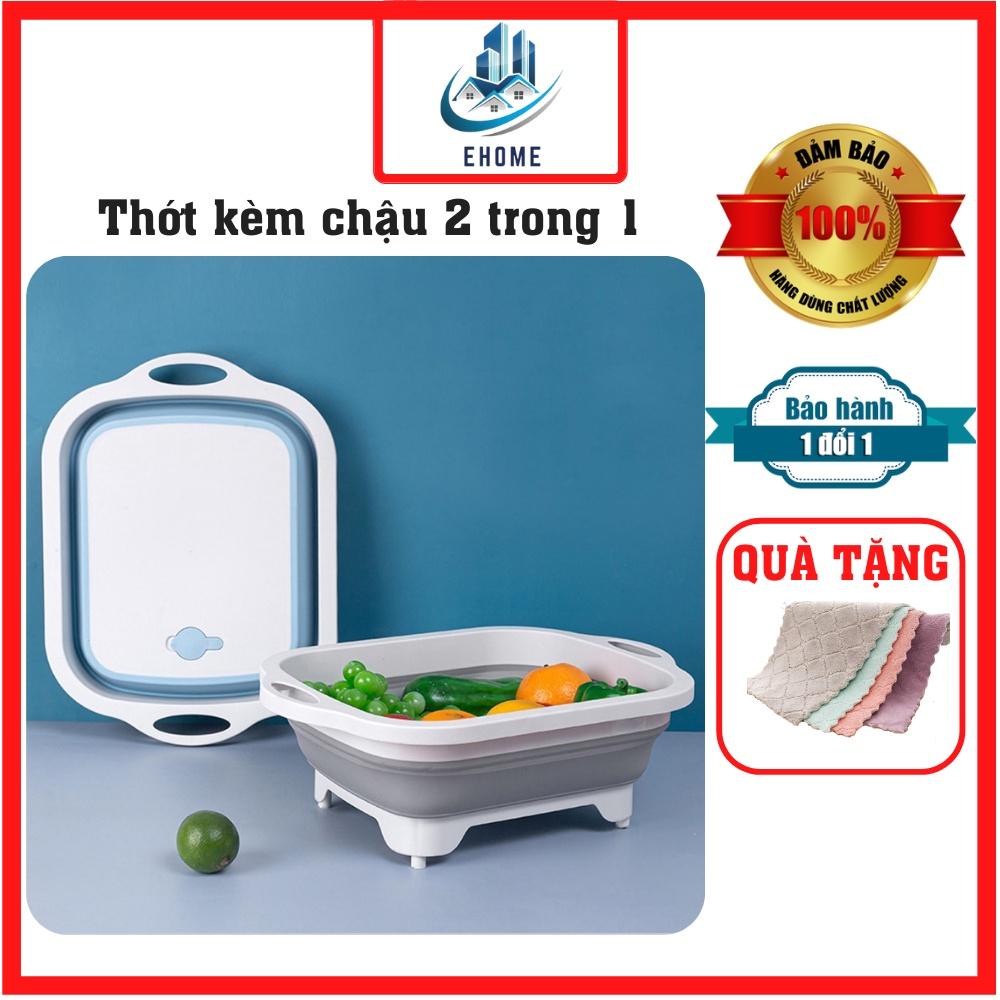 Bộ thớt kèm chậu gấp gọn đa năng