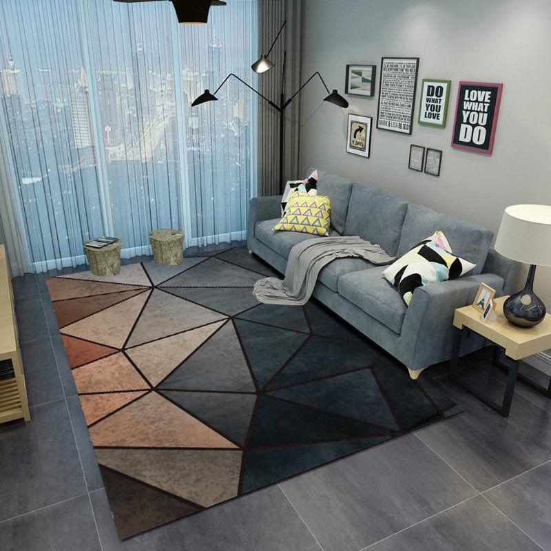 Thảm trải sàn phong cách hiện đại có thể giặt được dùng trang trí đầu giường phòng ngủ/phòng khách