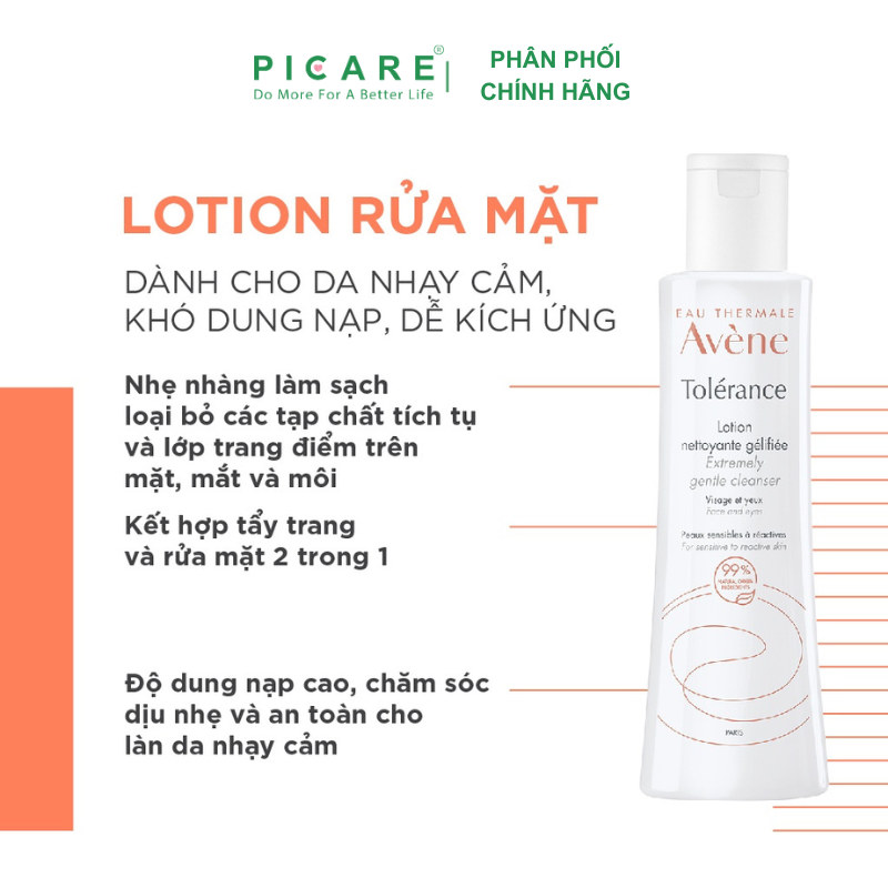 Sữa Tẩy Trang Rửa Mặt Sạch Sâu Cho Da Khô Nhạy Cảm Avène Tolerance Extremely Gentle Cleanser 200ml