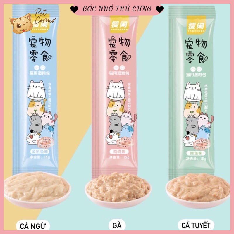 Súp thưởng cho mèo Shizuka 15gr 3 vị