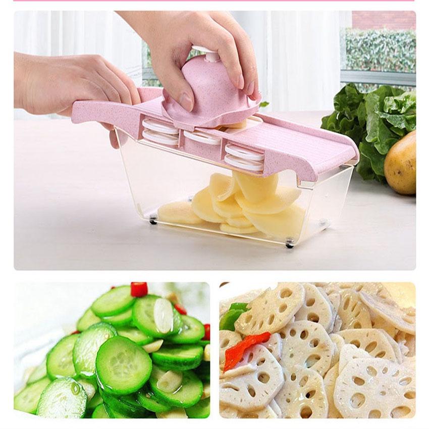 Bộ dụng cụ nạo rau củ quả đa năng, Dụng Cụ Nạo Cắt Lát Rau Củ 10 món, Bộ Dụng Cụ Cắt - Thái - tỉa Rau Củ