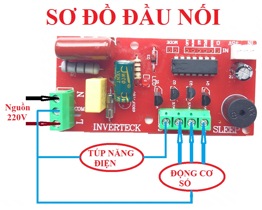 Bộ điều khiển quạt từ xa INVERTECH loại tốt IC to 14 chân có cầu chì bảo vệ dùng cho các loại quạt bàn quạt treo tường...